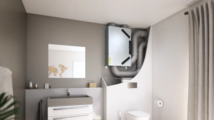 FRÄNKISCHE profi-air 130 flat havalandırma ünitesi - küçük daireler için enerji verimli havalandırma